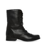 Steve Madden Women's Troopa Black Leather Boots