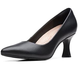 Clarks Collection Women's Kataleyna Gem Pump, Black Leather, 6.5 M US