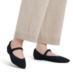 MaxMuxun Women's Ballet Flats Shoes Pointed Toe Mary Jane Flats Dress Shoes Comfortable Knit Flats for Casual Wedding Office Party Business 8 Black