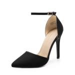 DREAM PAIRS Women's Black Pointed Toe Heels