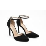 DREAM PAIRS Women's Black Pointed Toe Heels