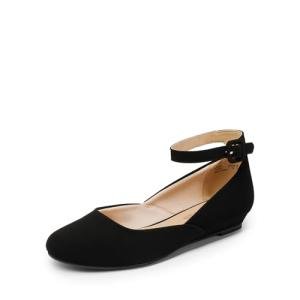 Dream Pairs Women's Black Ballerina Flats