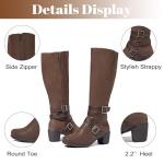 Ruiee Brown Pointed Toe Knee High Boots