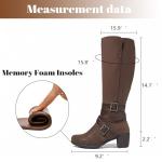 Ruiee Brown Pointed Toe Knee High Boots
