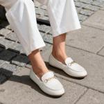 DREAM PAIRS Loafers for Women Casual Comfortable Slip On Flat Lightweight Leisure Work Shoe Comfort Walking Shoes,Size 10,White,DWUMSP2501