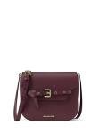 Michael Kors Women's Emilia Small Saddle Crossbody Bag, Oxblood/Pebbled Leather, One Size