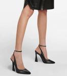 Reoplty Womens Closed Toe Ankle Strap Heels Pointed Toe Pumps Shoes Slingback High Heel Wedding Dress Shoes