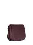 Michael Kors Women's Emilia Small Saddle Crossbody Bag, Oxblood/Pebbled Leather, One Size