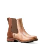 ARIAT Women's Wexford Chelsea Boot, Metallic Pearl/Polo Brown, 7.5