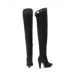 DREAM PAIRS Women's Black Thigh High Suede Boots