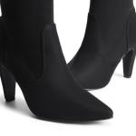DREAM PAIRS Women's Black Thigh High Suede Boots