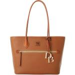 Caramel Pebble Grain Leather Tote Bag for Women