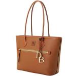 Caramel Pebble Grain Leather Tote Bag for Women
