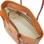 Caramel Pebble Grain Leather Tote Bag for Women