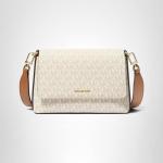 Michael Kors Nessa Small Messenger, Gold-Tone Hardware/Vanilla/Acorn