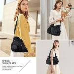 Angelkiss Women's Designer Handbag Large Double Zipper Multi Pocket Washed, Black