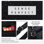 Angelkiss Women's Designer Handbag Large Double Zipper Multi Pocket Washed, Black