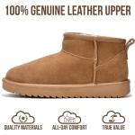 Project Cloud Genuine Suede Ankle Boots for Women - Water Resistant with Memory Foam Insole Winter Boots for Women - Trending Shoes & Comfortable Women's Ankle Boots (Hippy, Chestnut, 8)