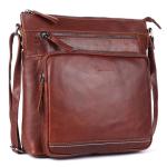 Olga Large Soft Leather Crossbody Bag (Cognac)
