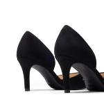 DREAM PAIRS Women's High Heel Closed Toe Dress Shoes Pumps Elegant Stiletto D'Orsay Slip On,Size 8,Black-Suede,DWUMPU2512