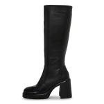 SOVANYOU Women's Black Platform Knee High Boots