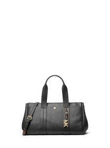Michael Kors Romee Small Satchel, Gold-Tone Hardware/Black