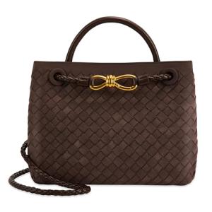 Suede Woven Tote Bag for Women Leather Shoulder Handbag Designer Top Handle Purses(Chocolate Color)