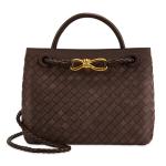 Suede Woven Tote Bag for Women Leather Shoulder Handbag Designer Top Handle Purses(Chocolate Color)