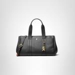 Michael Kors Romee Small Satchel, Gold-Tone Hardware/Black