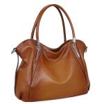 HESHE Genuine Soft Leather Purses for Women Shoulder Handbags Hobo Tote Bags Satchel Purses Crossbody Bags Pocket Travel Bags (Sorrel)