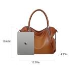 HESHE Genuine Soft Leather Purses for Women Shoulder Handbags Hobo Tote Bags Satchel Purses Crossbody Bags Pocket Travel Bags (Sorrel)