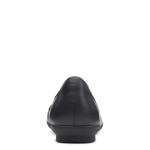 Clarks Women's Sara Bay Ballet Flat, Black Leather, 12