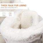 DREAM PAIRS Women's Winter Snow Boots Waterproof Lightweight Warm Faux Fur Lined Insulated Outdoor Ladies Mid-Calf Booties,Size 8,Beige,SDSB2423W