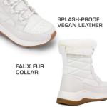 DREAM PAIRS Women's Winter Snow Boots Waterproof Lightweight Warm Faux Fur Lined Insulated Outdoor Ladies Mid-Calf Booties,Size 8,Beige,SDSB2423W