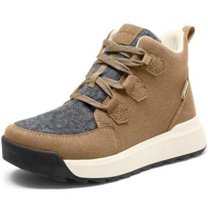 AIRHAS Women's Winter Warm Snow Boots for Women Comfortable Water-Resistant Womens Ankle Boots Fashion Booties(camel,8.5)