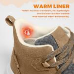 AIRHAS Women's Winter Warm Snow Boots for Women Comfortable Water-Resistant Womens Ankle Boots Fashion Booties(camel,8.5)