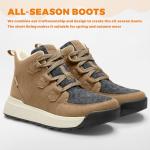 AIRHAS Women's Winter Warm Snow Boots for Women Comfortable Water-Resistant Womens Ankle Boots Fashion Booties(camel,8.5)