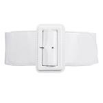 Hanna Nikole Retro White Wide Waist Belt