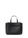 Michael Kors Women's Emilia Small Satchel, Black/Pebbled Leather, One Size