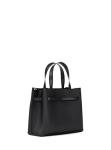 Michael Kors Women's Emilia Small Satchel, Black/Pebbled Leather, One Size
