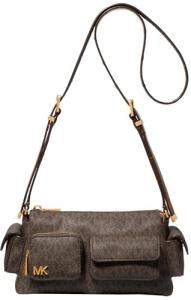 Michael Kors Women's Dakota Small Convertible Pocket Crossbody Bag, Antique Gold-Tone Hardware/Brown/Acorn