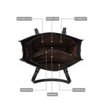 Women Fashion Synthetic Leather Handbags Tote Bag Shoulder Bag Top Handle Satchel Purse Set 4pcs