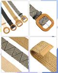 Retro Straw Woven Belt for Women - 4 Pack