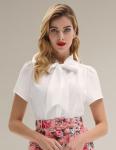 Ivory Retro Blouses for Plus Size Ladies