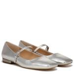 Franco Sarto Womens Tinsley Mary Jane Flats Silver Metallic 9 M