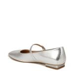 Franco Sarto Womens Tinsley Mary Jane Flats Silver Metallic 9 M