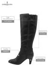 LONDON FOG Womens Event Heeled Dress Boot Black 10