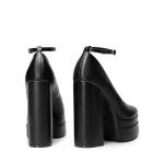 DREAM PAIRS Women's Platform High Heels Closed Toe Chunky Block Pumps Square Toe Ankle Strap Dress Fashion Party Y2K Shoes,Size 8,Black-Pu,SDPU2471W