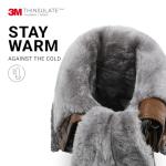 Warm Faux Fur Lined Winter Boots - Black/Grey