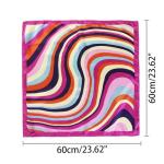 Flower Print Stripe Square Neck Scarf for Women